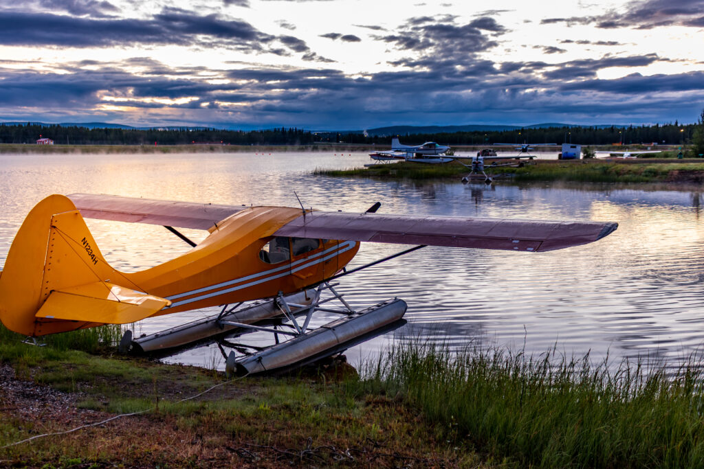 Float Plane in Alaska at 3 am
