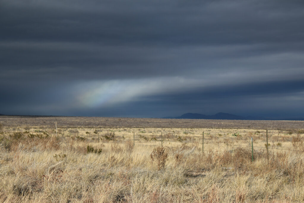 storm over desert