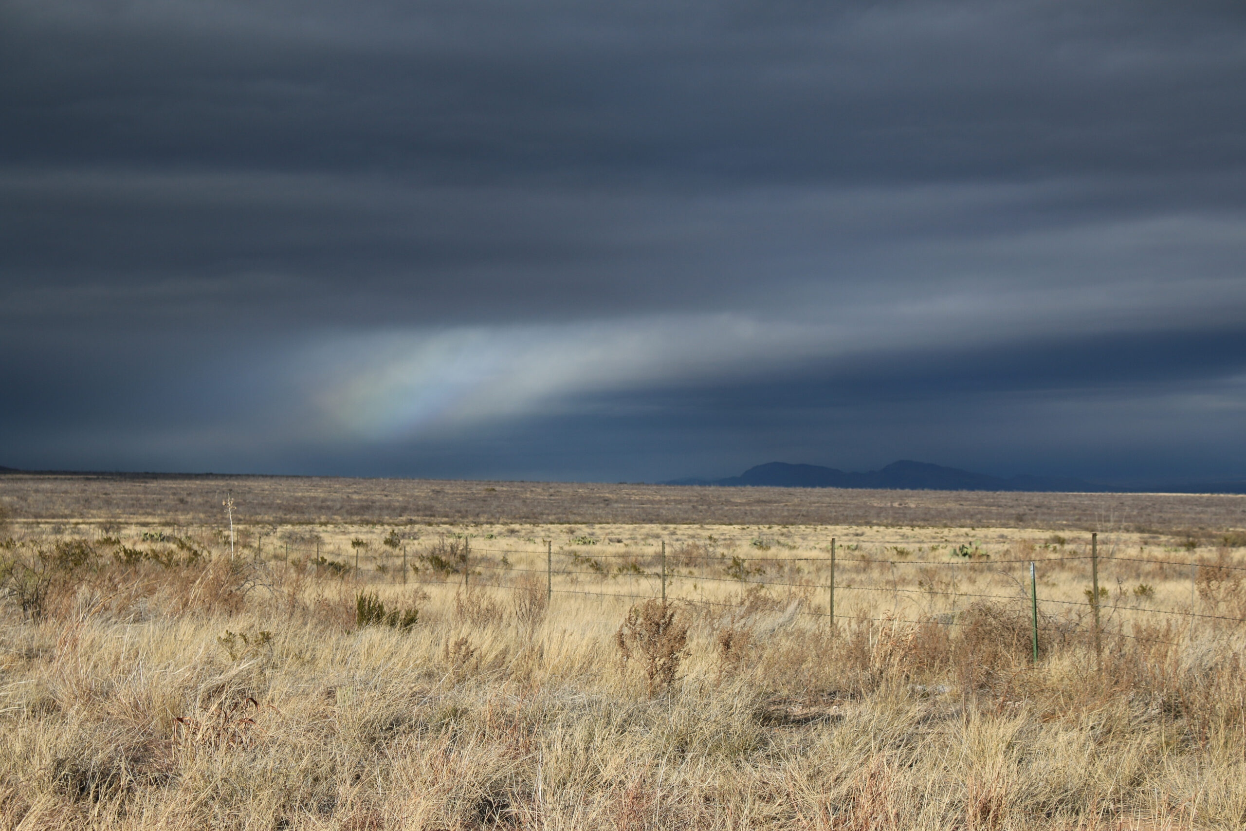 storm over desert